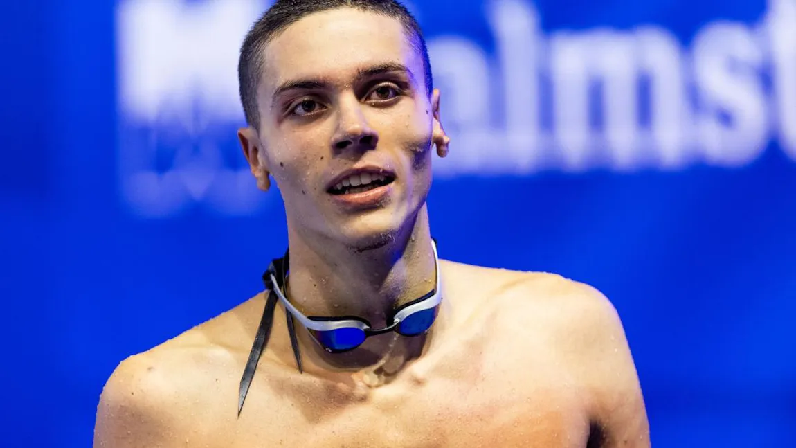 David Popovici a luat din nou medalia de AUR în finala Europenelor de Natație, la 100 m liber