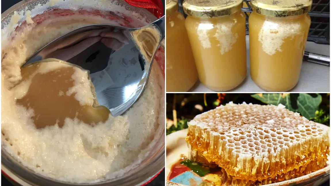 Ce este spuma albă care se formează deasupra mierii de albine. Testul care te ajută să îţi dai seama dacă ai de-a face cu o miere naturală sau cu una contrafăcută