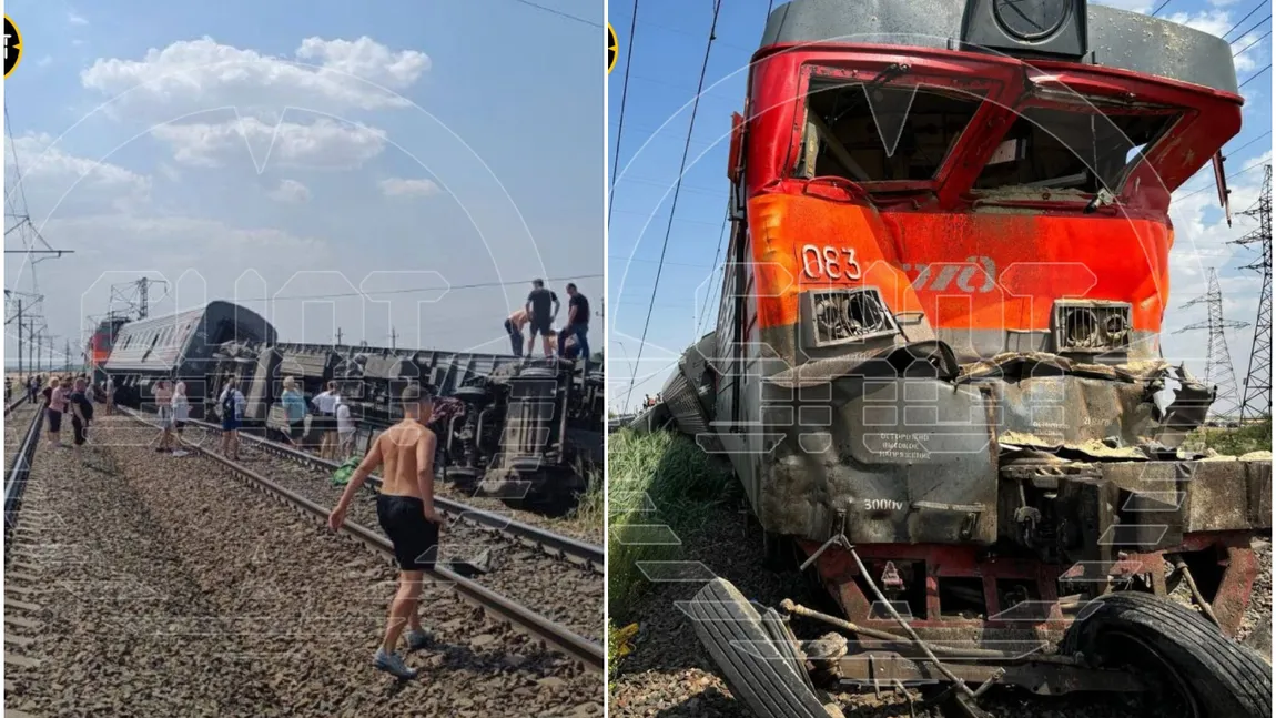 Accident grav în Rusia! Un tren cu 800 de pasageri a deraiat de pe șine! Până de 100 de răniți au fost confirmați până acum
