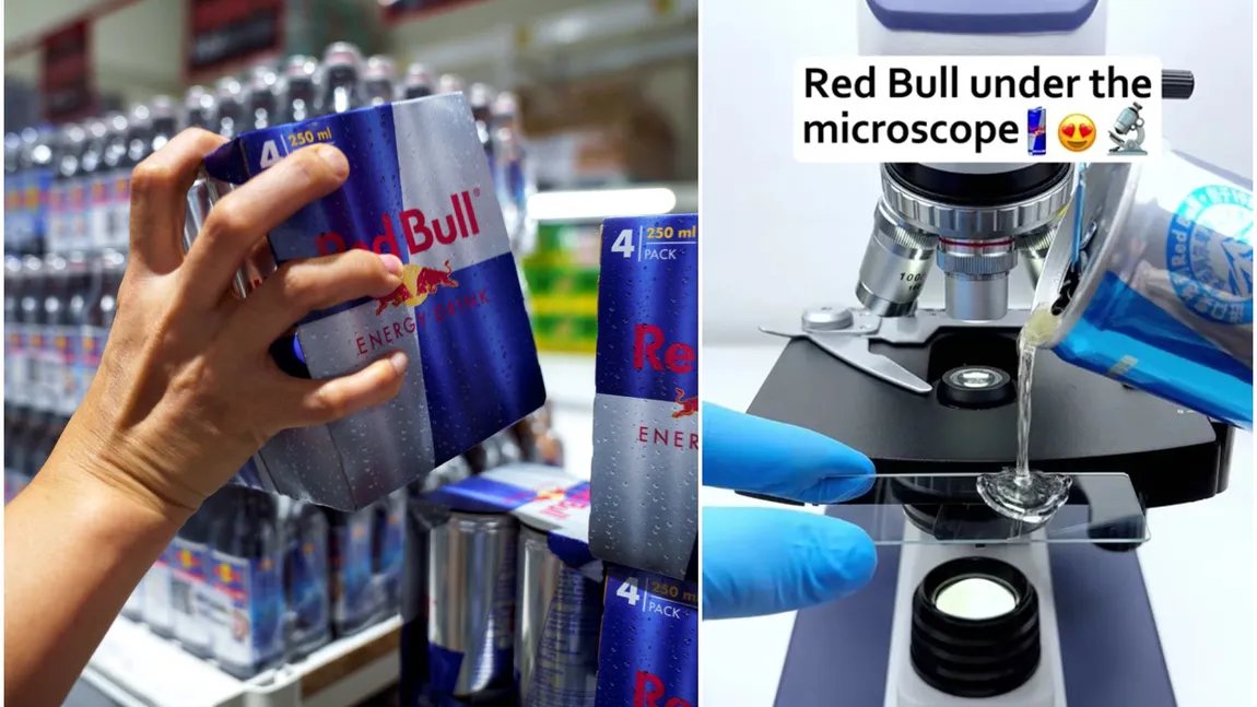Care este secretul din spatele Red Bull! Cum arată celebra băutură văzută la microscop: „Deci nu primesc aripi de la asta?”