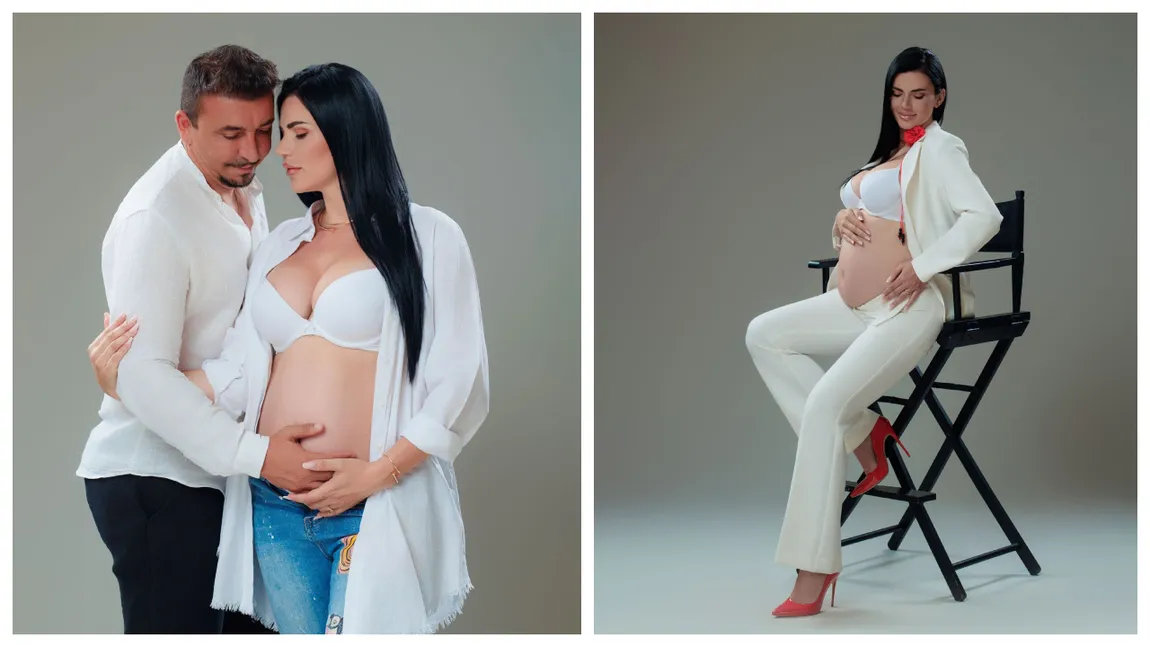 Lavinia Tîrzianu, însărcinată în opt luni, numără zilele până o va aduce pe lume pe fetița ei. Fotografii romantice cu soțul ei și burtica de gravidă - FOTO
