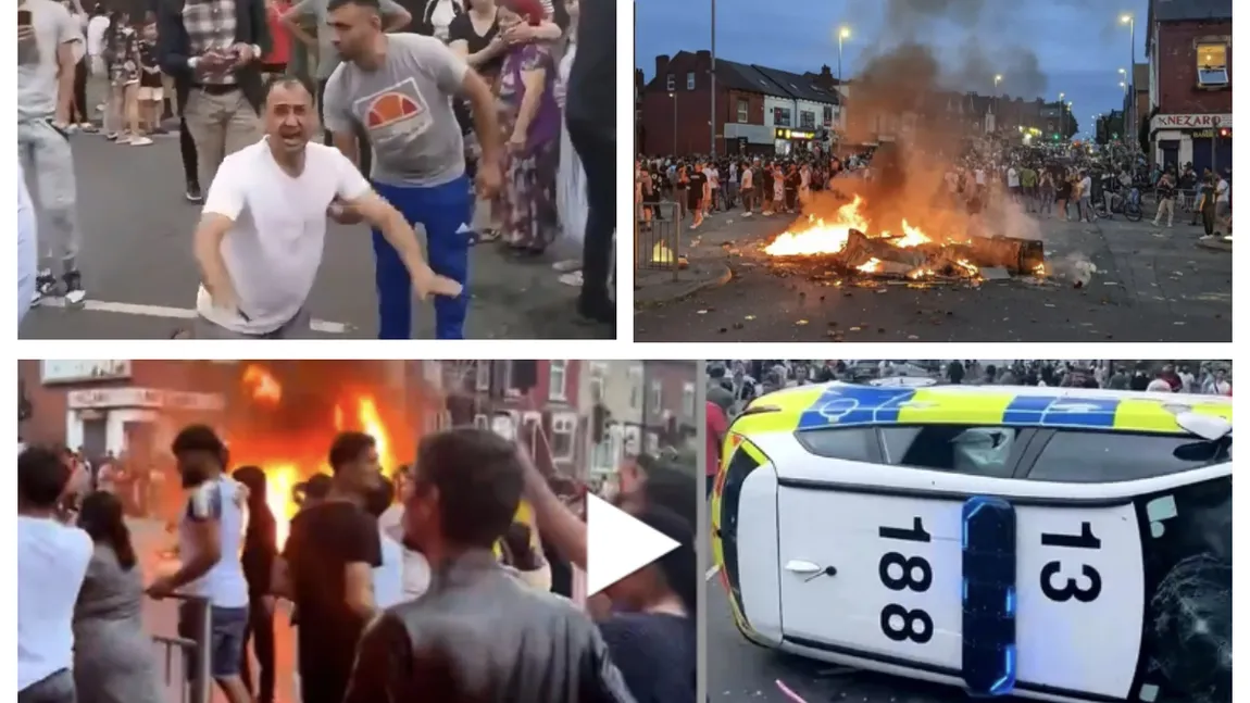Noi imagini şocante cu revolta românilor de la Leeds, momentul care a declanşat criza: 