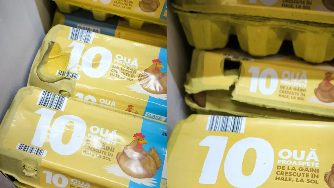 Descoperire șocantă făcută de un client după ce a vrut să cumpere un carton cu ouă de la supermarket: „A cui este vina?”