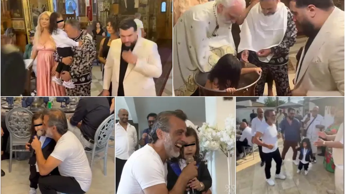 Paranghelie mare în lumea maneliştilor! Tzancă Uraganu și-a botezat fiul VIDEO
