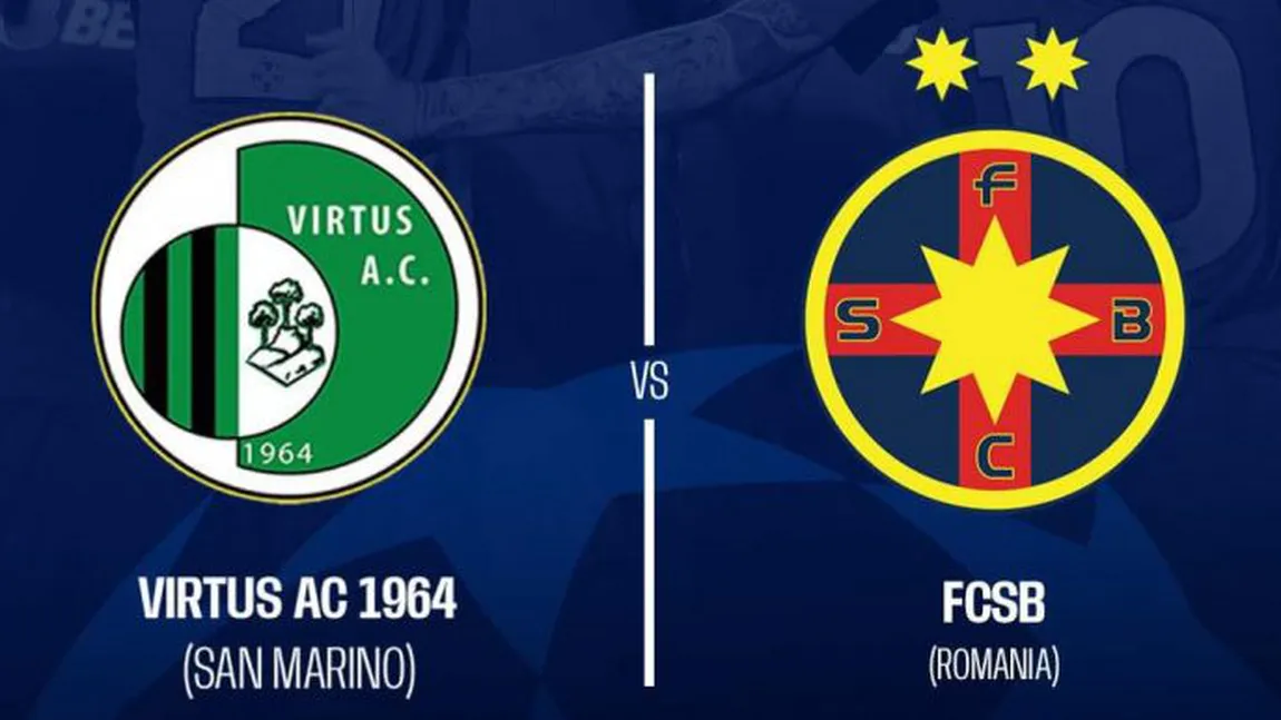 Virtus - FCSB 1-7, în primul tur preliminar din Liga Campionilor. Urmează Maccabi Tel Aviv