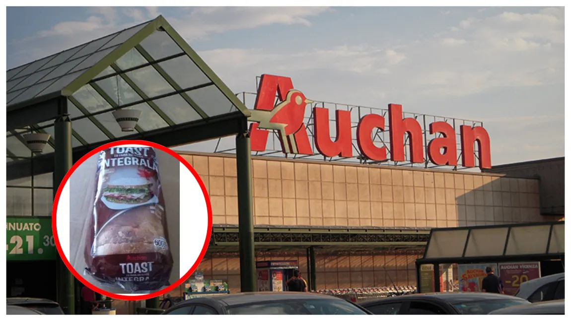Alertă în magazinele Auchan! Un sortiment de pâine, retras de la rafturi. Clienții sunt rugați să-l returneze