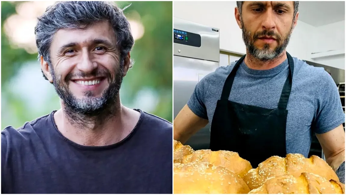 Dragoș Bucur face muncă de jos. Imaginile surprinse în fața brutăriei pe care o deține