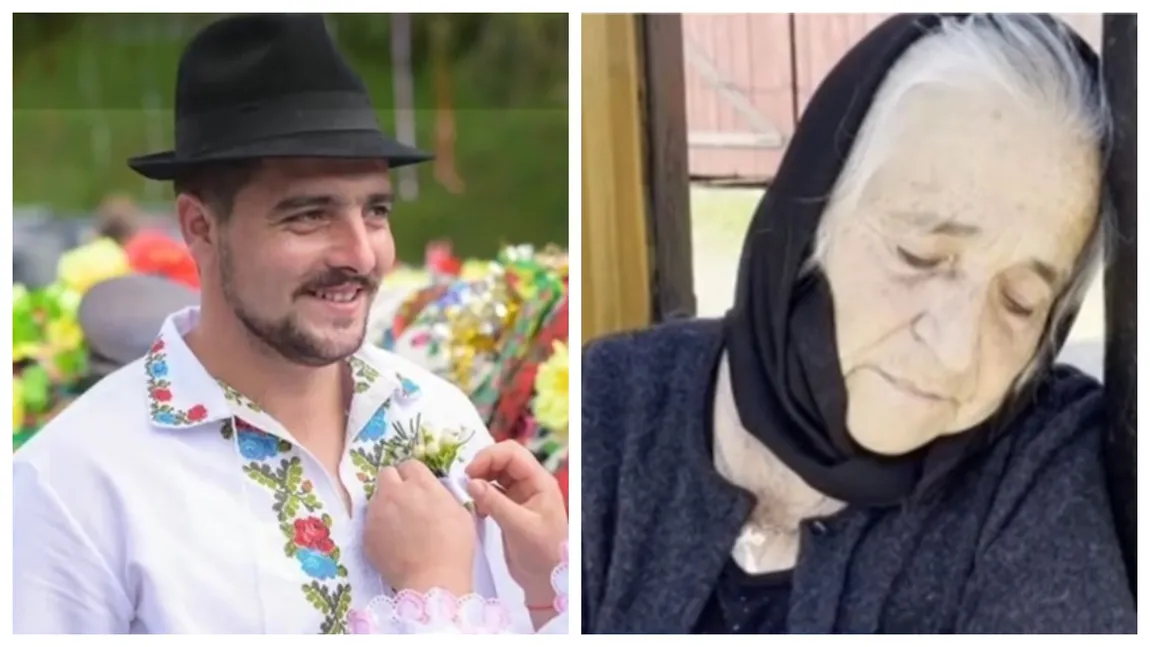 Bunica lui Florin, tânărul mort în accidentul din Italia, îngenuncheată de durere. 