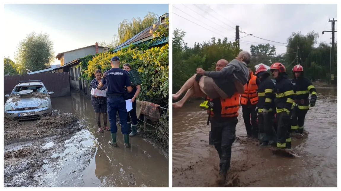 Apele din Galați iau amploare. Au fost trimise echipaje cu încă 100 de pompieri care vor distribui ajutoare