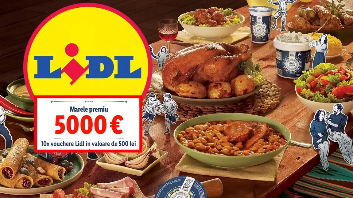 Premii substanțiale oferite de Lidl clienților care cumpără de cel puțin 80 de lei. Marele premiu, 5.000 de euro