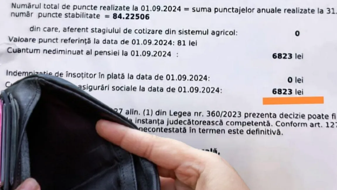 Confuzia din sistemul de pensii. Un pensionar a primit 6.800 de lei pe decizia de recalculare, însă suma reală a fost diferită