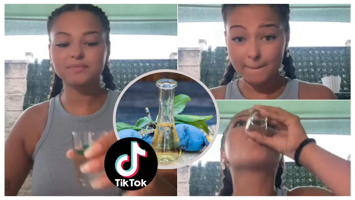 Țuica este recunoscută la nivel internațional. O tânără din Spania a ajuns virală pe TikTok după ce a gustat pălinca din România. Ce reacții au avut internauții
