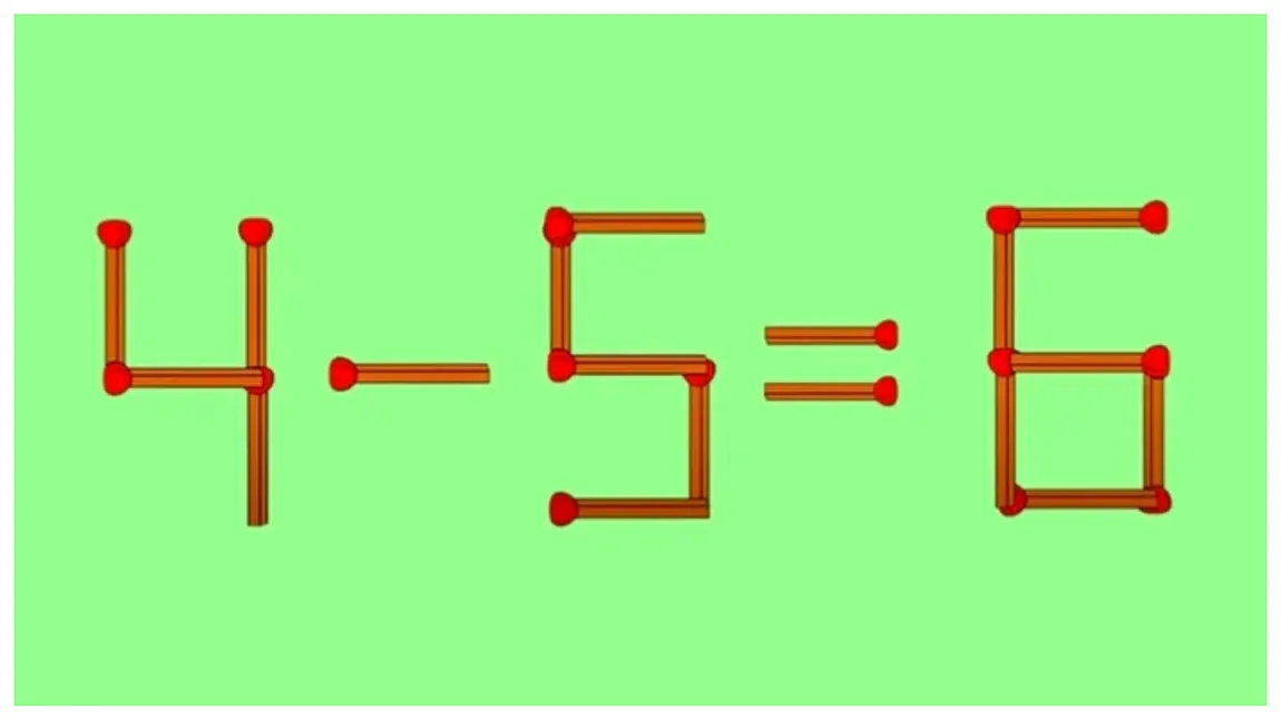 Numai cei mai inteligenți oameni pot rezolva acest test IQ. Mută un singur băț de chibrit
