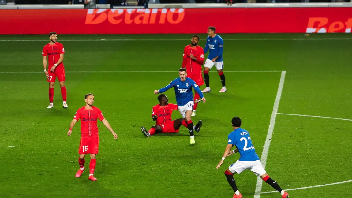 Rangers - FCSB 4-0 în Europa League. Campioana României, umilită la Glasgow!