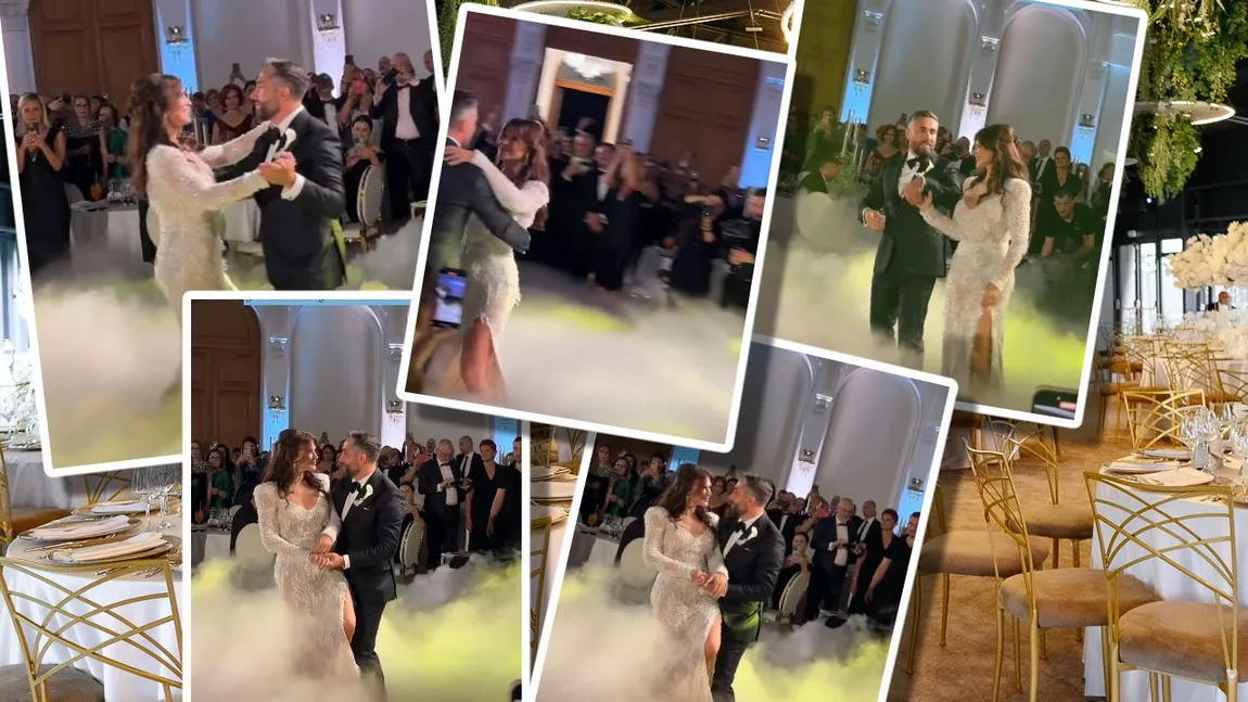 VIDEO Primele imagini de la nunta Monicăi Bîrlădeanu cu Valeriu Gheorghiță. Vedeta a ales o rochie superbă. Petrecere luxoasă la Snagov. Ce i-au obligat cei doi pe invitați