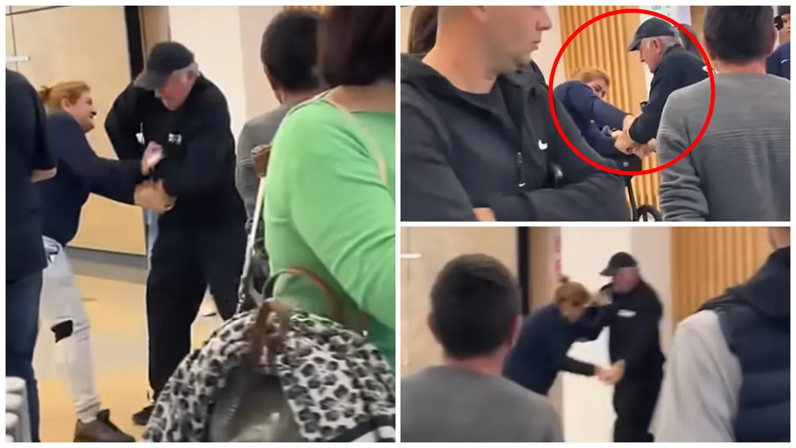 VIDEO Un paznic în vârstă a fost filmat în timp ce încerca să prindă o hoață, într-un mall din Cluj. Martorii au trecut nepăsători