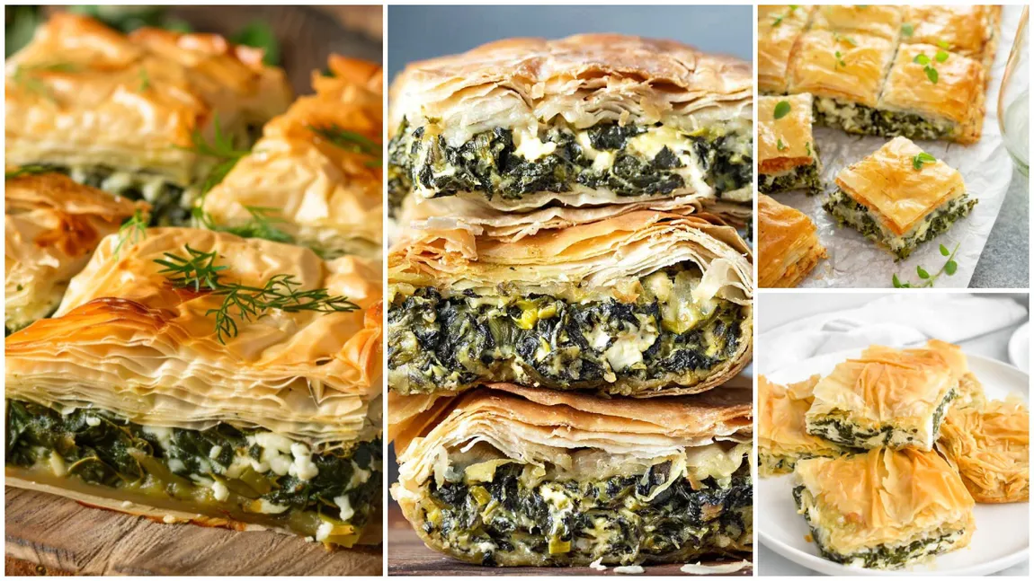 Spanakopita, cea mai gustoasă plăcintă cu spanac. Care este secretul preparării