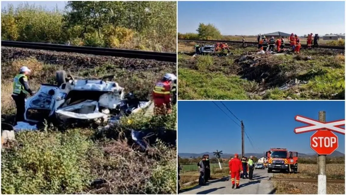 Accident cumplit în Maramureș. Sfârșit tragic pentru doi soți, ambii de 45 de ani, după ce mașina lor a fost lovită de un tren