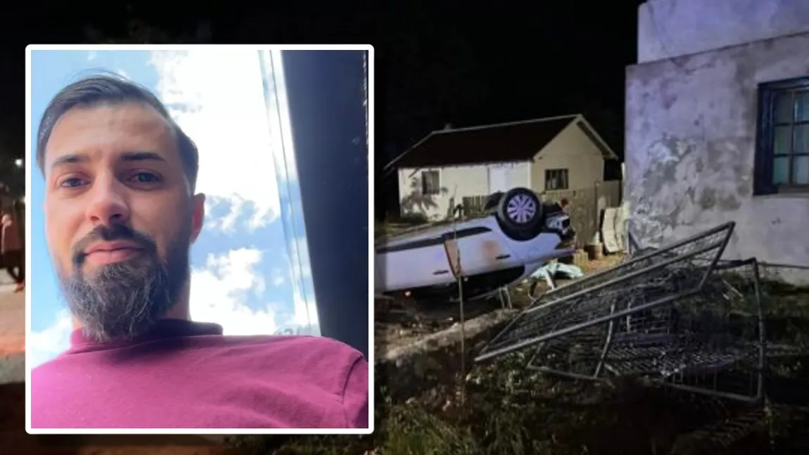 Un tânăr de 28 de ani, mort de ziua lui după ce s-a răsturnat cu mașina în curtea părinților lui
