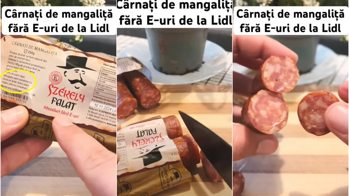 Cât costă cârnații fără E-uri de la Lidl. Ce alte sortimente de mezeluri preparate fără aditivi alimentari mai comercializează retailerul german