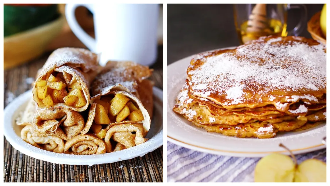 Rețetă clătite cu mere. Cel mai popular desert al toamnei în această perioadă. Se prepară ușor și are un gust deosebit