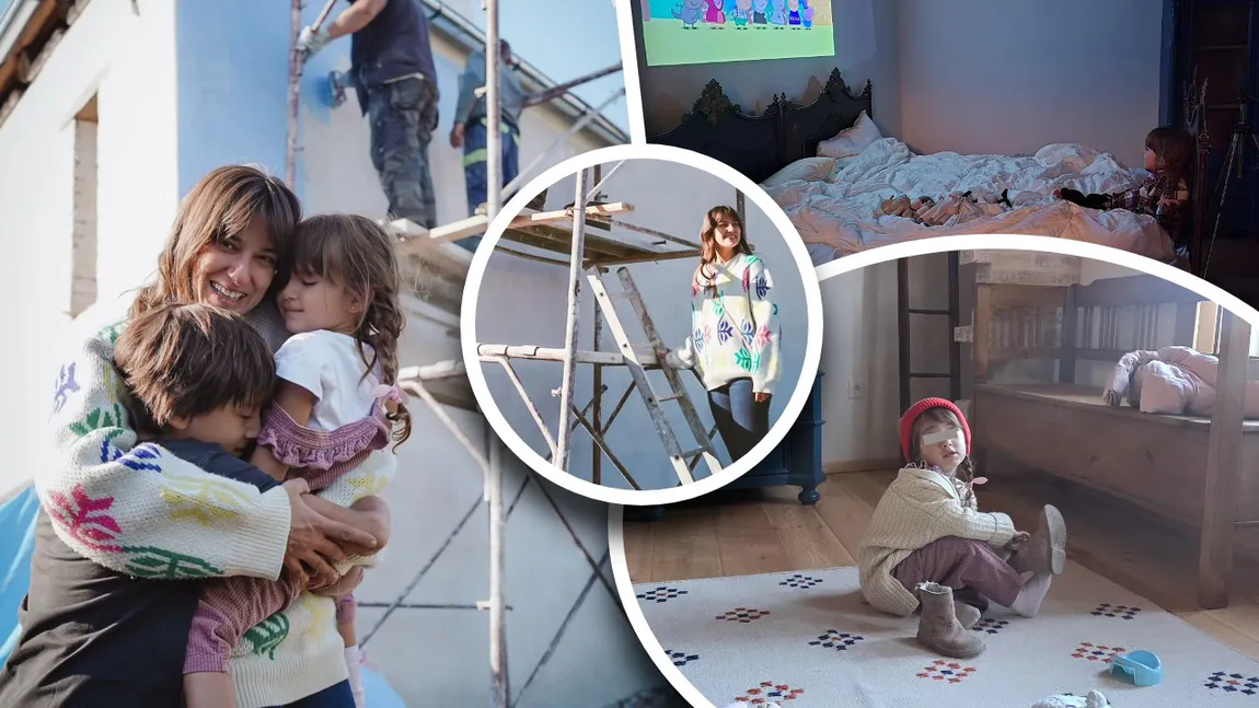 GALERIE FOTO Dana Rogoz, despre prima noapte petrecută în familie în casa de la Viscri: „De la o ruină, avem acum o casă. Am făcut focul în sobă”