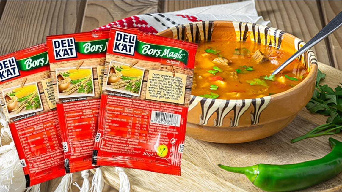 Ce conține borșul magic de la Delikat. Are foarte mulți aditivi alimentari