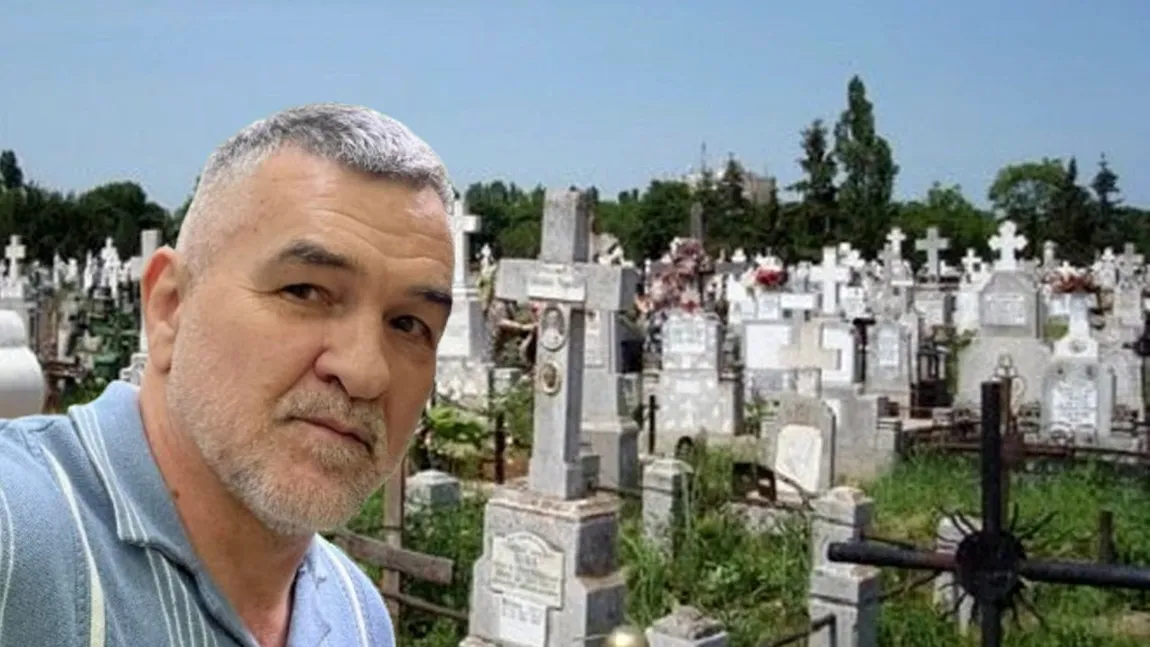 Leonard Doroftei îşi bea cafeaua la mormântul mamei sale. 