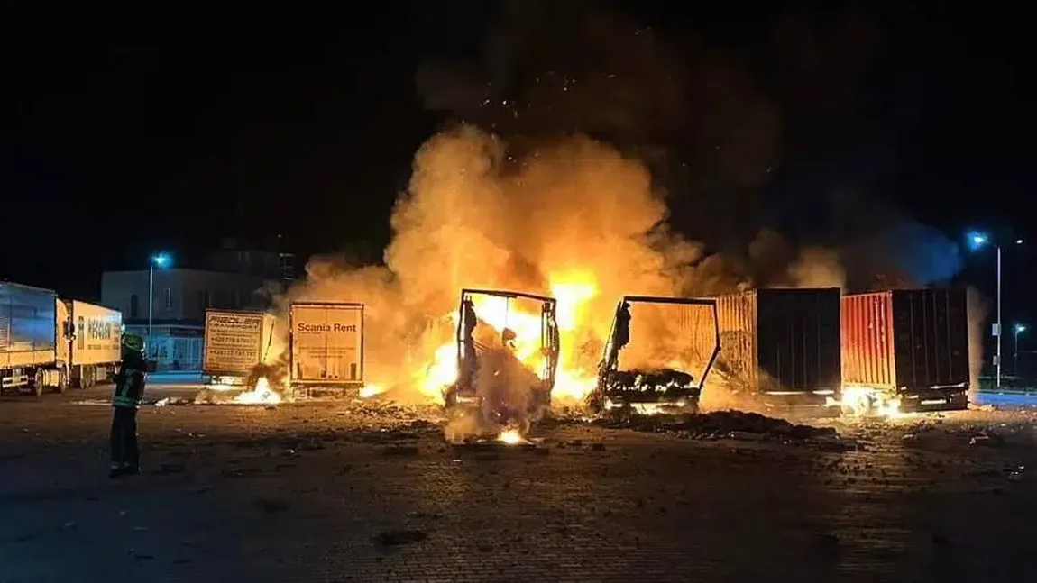 Vama dintre Ucraina și România, lovită cu drone de forțele rusești. Doi șoferi de TIR au fost răniți de explozii