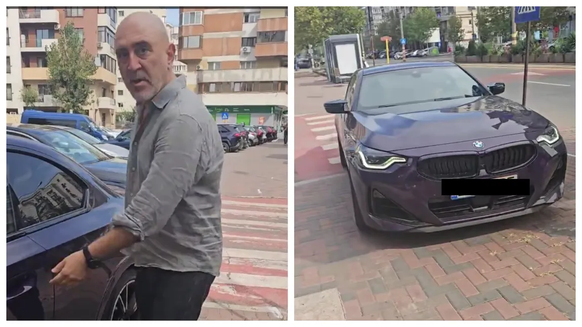 Răzvan Exarhu, furios după ce a fost filmat cum parca neregulamentar: „Vrei să îți bag telefonul ăla în...”