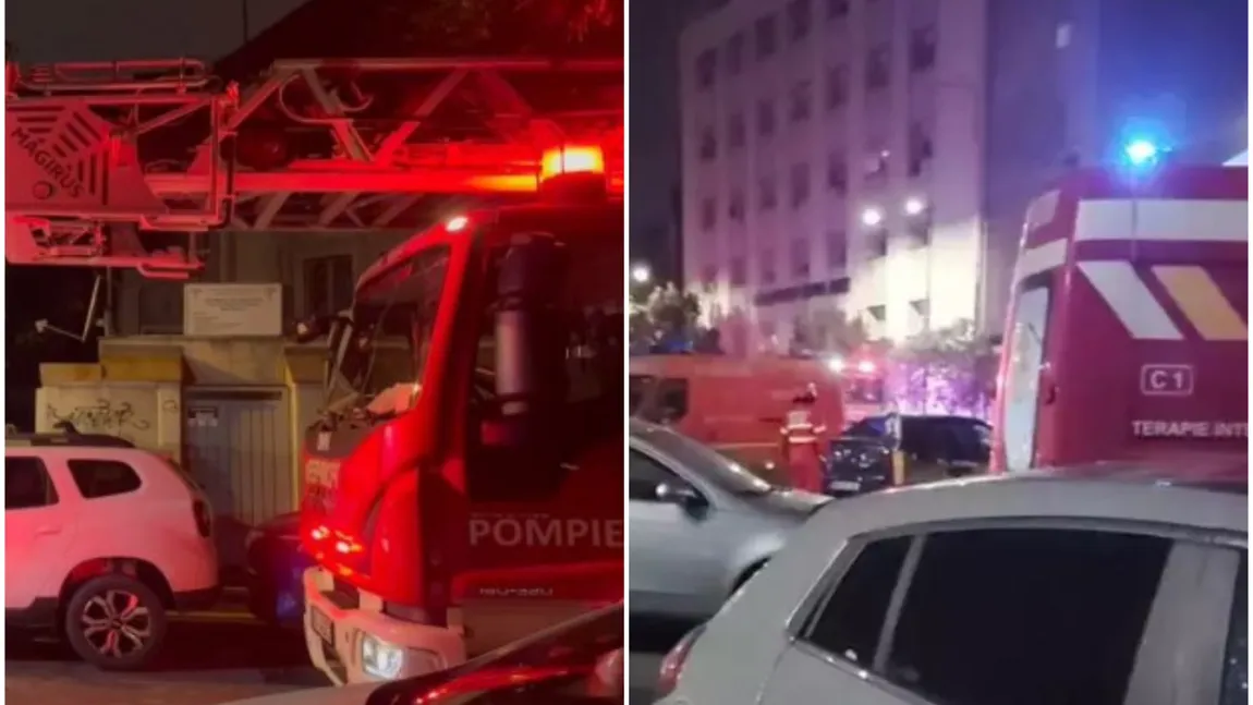 Un incendiu puternic a izbucnit la un spital din Capitală. Alerta a fost dată de unul dintre pacienți
