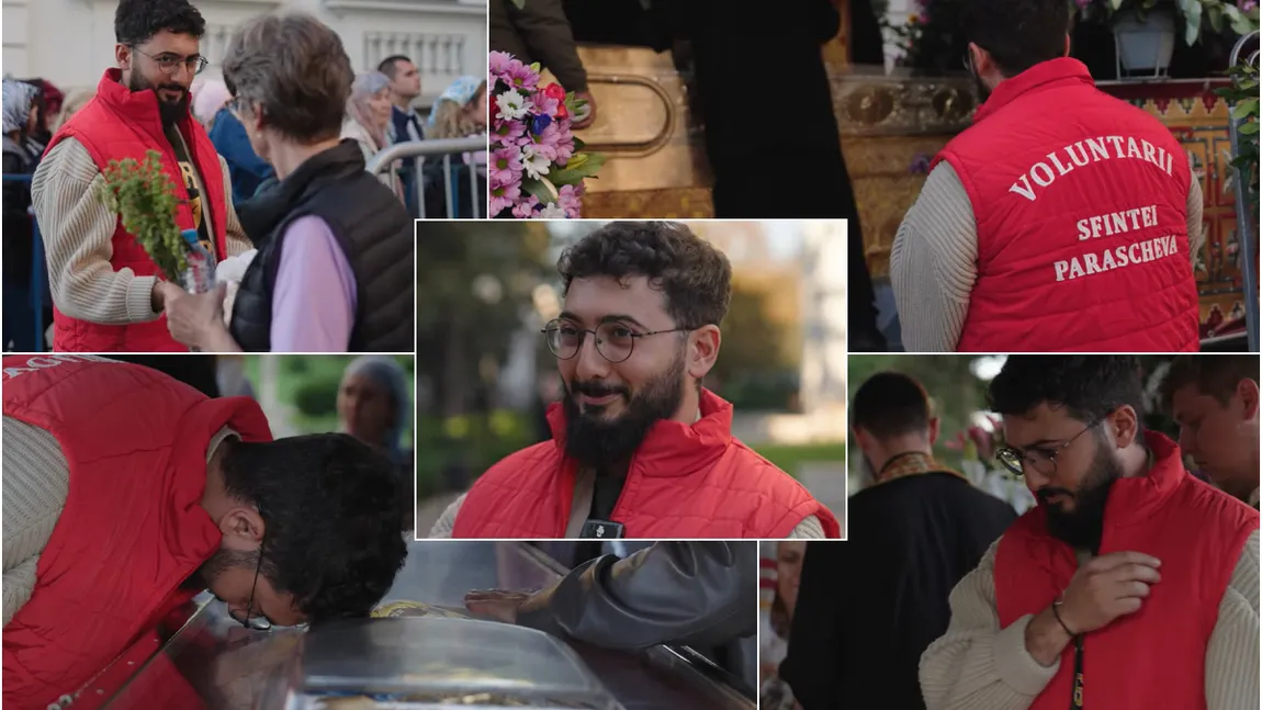 Din minunile Sfintei Parascheva: un palestinian a dat islamul pe ortodoxism, iar acum este voluntar printre pelerinii care așteaptă să se închine la racla Cuvioasei: 