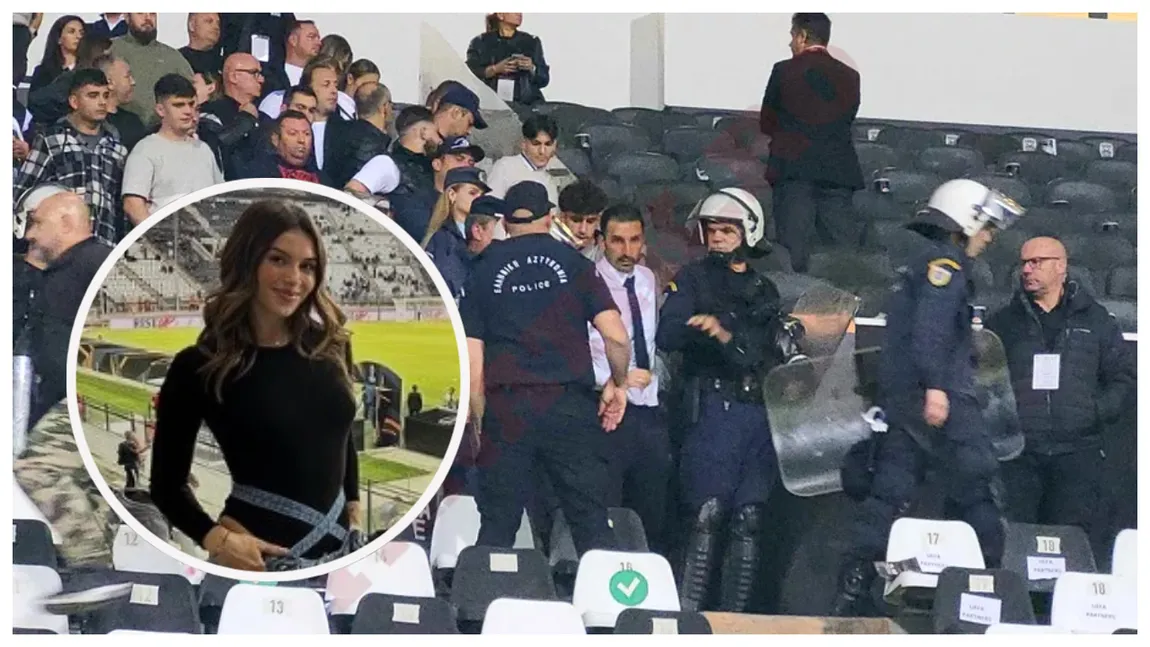 Clipe de groază pentru fiica lui Meme Stoica la Salonic. Ce a păţit în tribune la meciul PAOK - FCSB