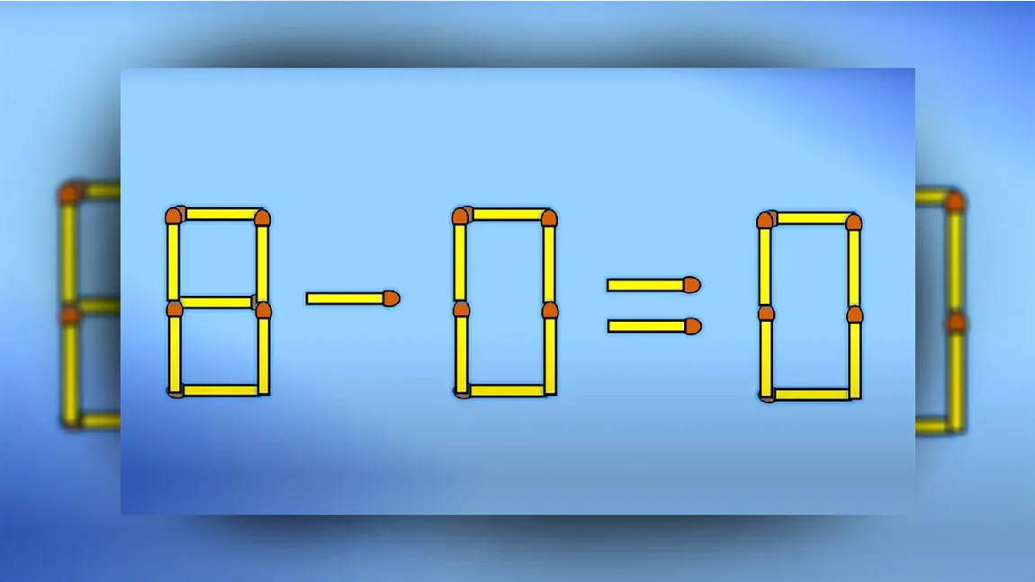 Test IQ pentru românii cu mintea ageră. Doar geniile pot corecta ecuația 8-0=0, în mai puțin de 5 secunde