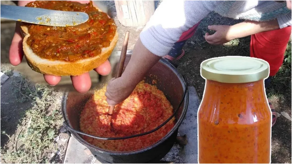 Rețetă autentică de zacuscă, dezvăluită de o gospodină din Piața Cibin. Prețul unui borcan gata făcut