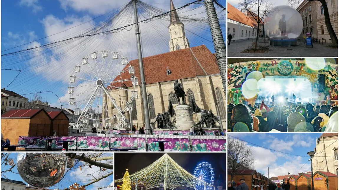 Târgul de Crăciun de la Cluj și-a deschis porțile. Într-un decor feeric, vizitatorii se pot bucura de atracții unice și se pot delecta cu cele mai apetisante mâncăruri