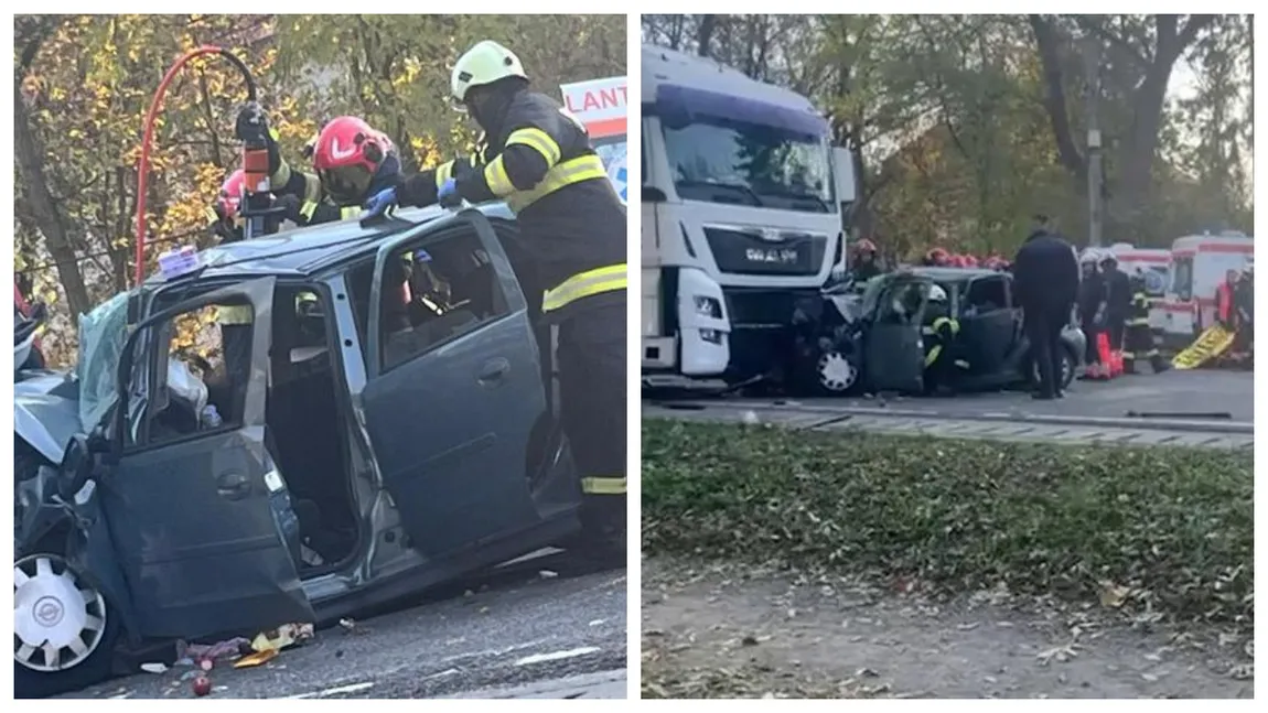 Patru oameni au murit într-un accident de mașină în Mureș după ce s-au ciocnit cu un TIR. Șoferul mașinii a intrat pe contrasens pentru a evita o căprioară