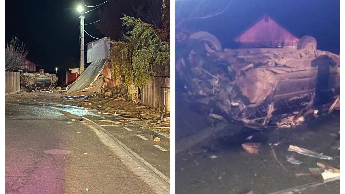 Accident în Vaslui. Conducte de gaze, rupte de o mașină care s-a răsturnat. 13 persoane au fost evacuate din locuințe
