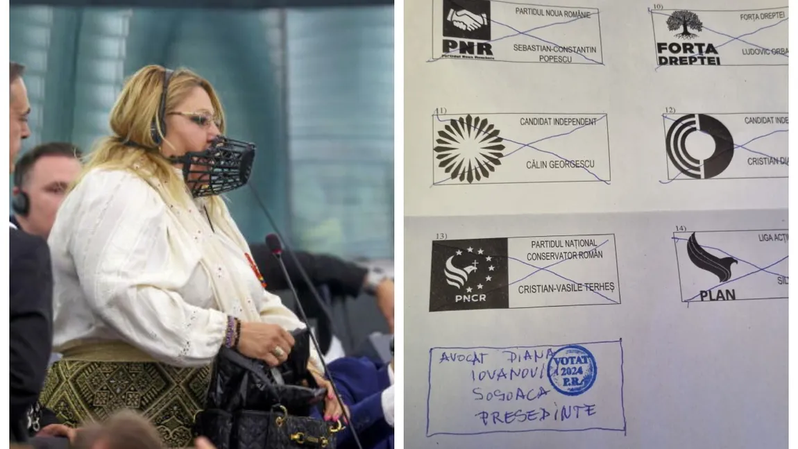 Diana Șoșoacă, scandal la vot. Este cercetată de polițiști pentru că și-a filmat votul în cabina de votare