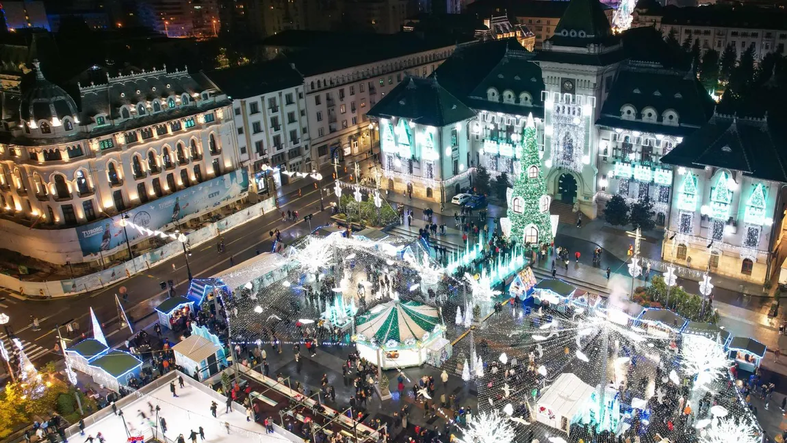 Târgul de Crăciun din Craiova se deschide vineri, 15 noiembrie, cu decoruri inspirate din Star Wars, nașterea Domnului și Frumoasa și Bestia