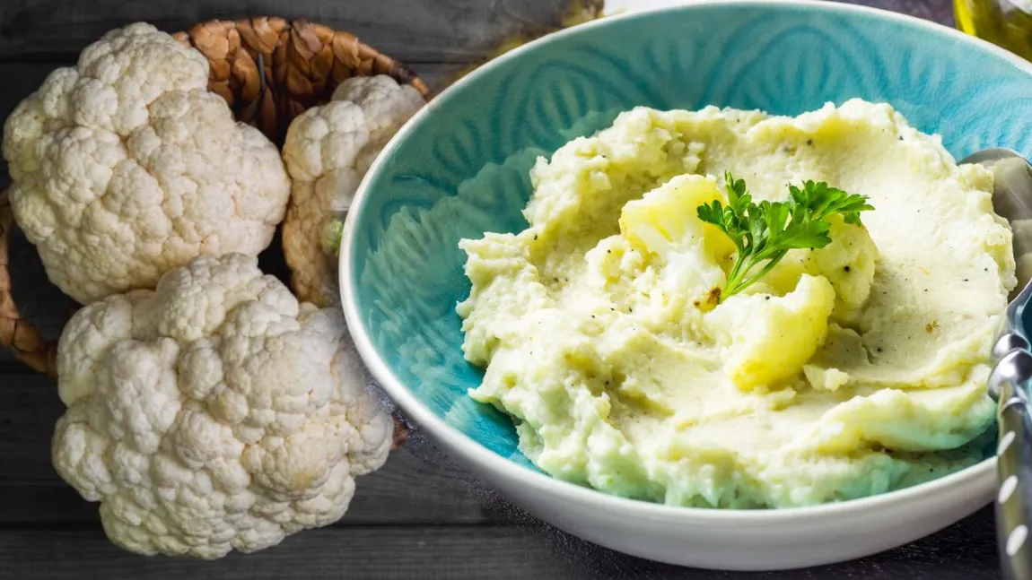 Rețetă delicioasă de piure de conopidă. Ingredientul secret care îi dă o textură extrem de cremoasă