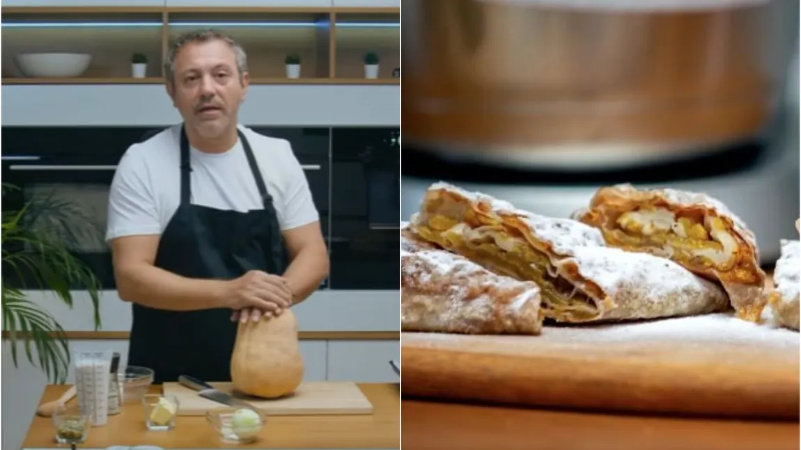 Sorin Bontea, rețetă de ștrudel cu dovleac. Sfaturile oferite de celebrul bucătar pentru un gust unic