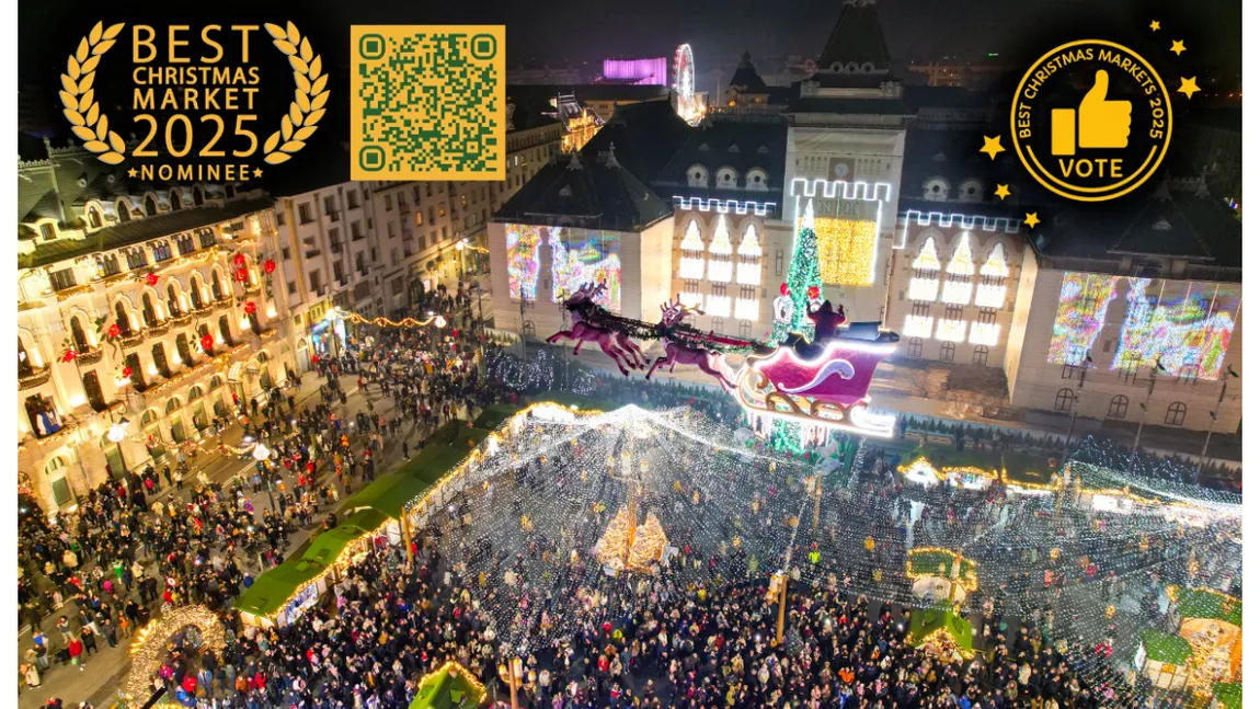 Târgul de Crăciun de la Craiova, nominalizat pentru titlul de cel mai frumos târg de Crăciun din Europa. Concurează cu Târgul de Crăciun de la Praga și cu cel de la Viena