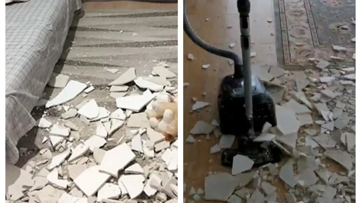 Incident șocant într-un bloc ANL din Dolj. Tavanul unui apartament a căzut peste pătuțul bebelușului