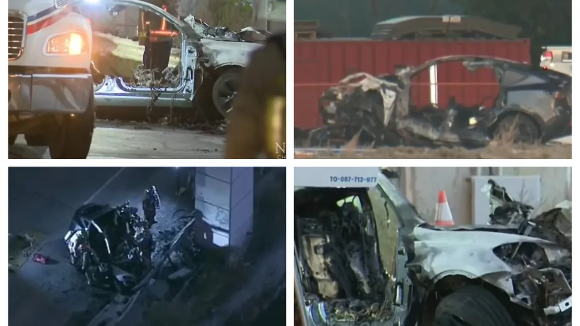 VIDEO Un nou accident înfiorător cu Tesla. Patru prieteni au murit arşi de vii după ce uşile electrice s-au blocat