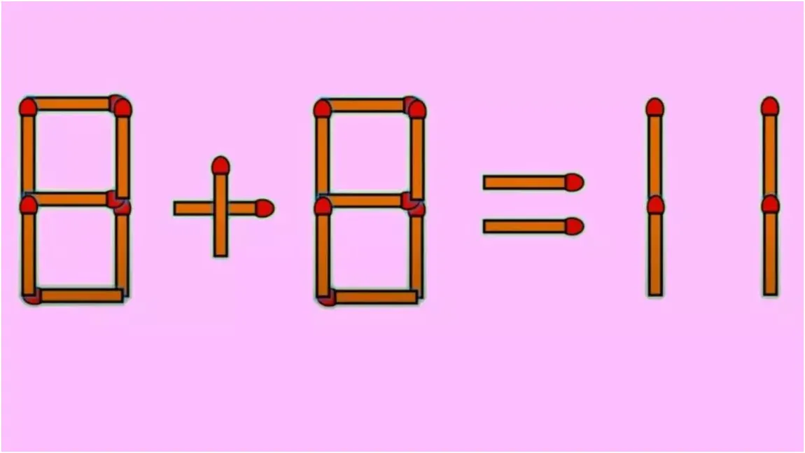 Test IQ. Corectează ecuația 8 + 8 = 11. Puține persoane reușesc să găsească răspunsul corect în doar câteva secunde