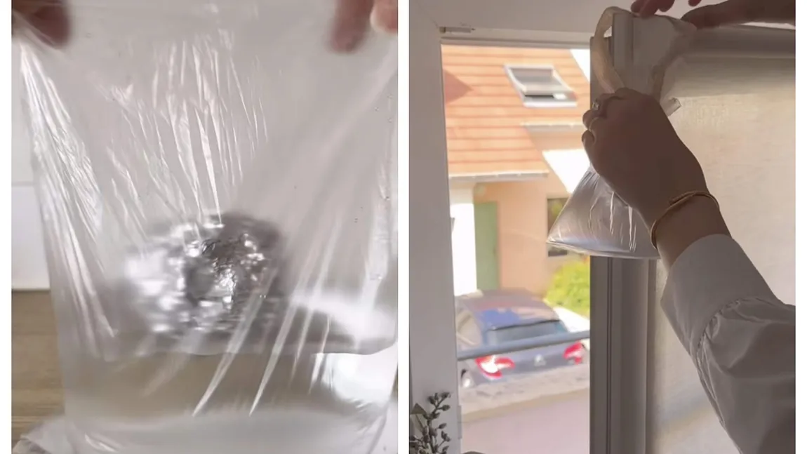 Trucul genial ştiut de gospodine. De ce să atârni o pungă de plastic cu apă și o bilă de folie de aluminiu lângă ferestre
