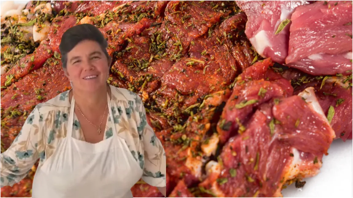 Prețul cu care mama Geta vinde un kilogram de pastramă de oaie. 
