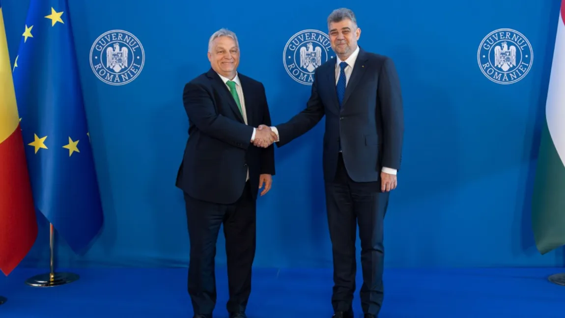 Premierul Marcel Ciolacu s-a întâlnit cu prim-ministrul Ungariei, Viktor Orban. Primele imagini de la Palatul Victoria