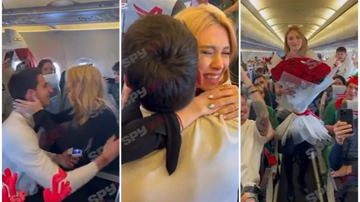 Andreea Bălan a fost cerută în căsătorie de Victor Cornea. Momentul emoționant a avut loc în avion. Prima reacție a vedetei: 